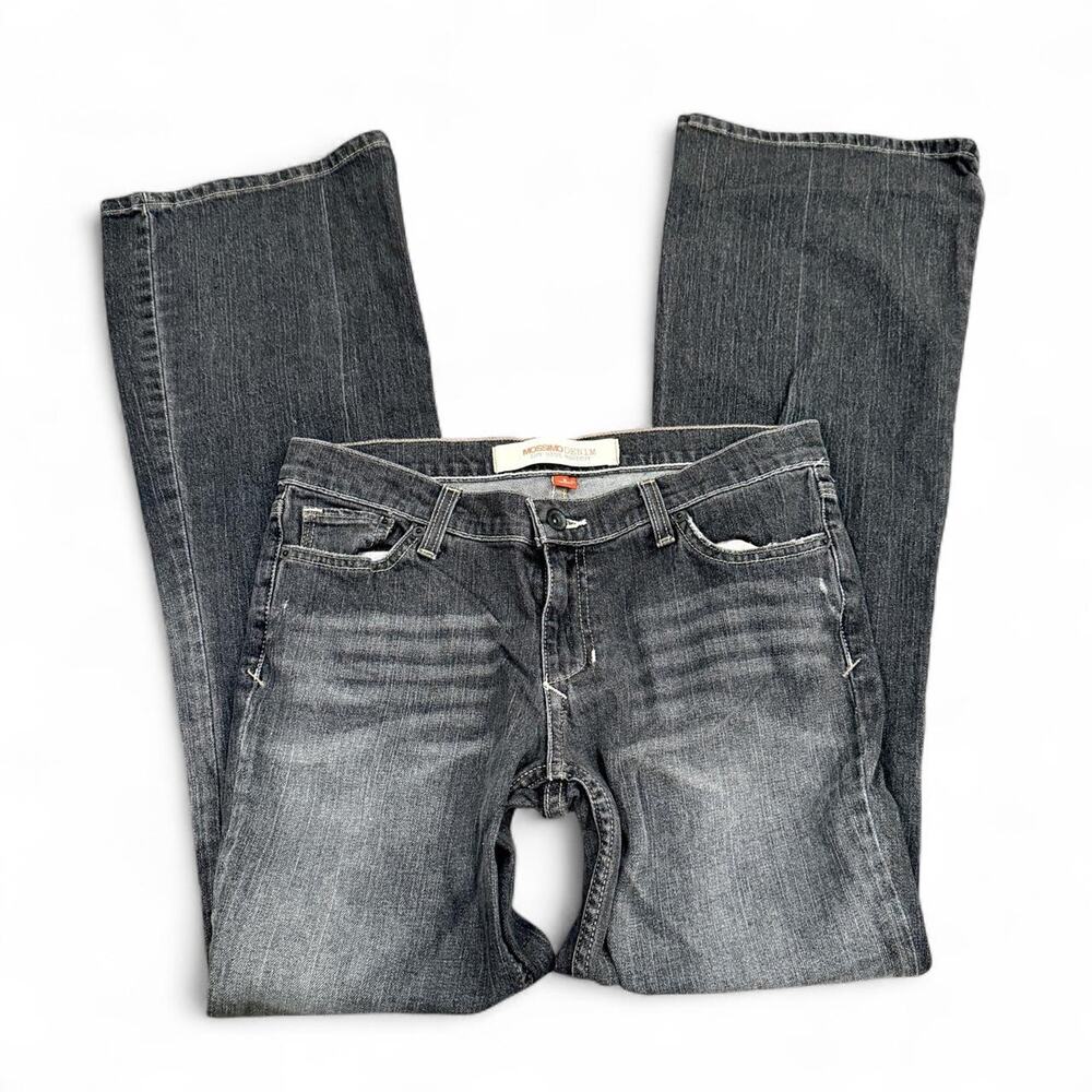 2000s Mossimo Low Rise Bootcut Faded Wash Black Jeans Made In Mexico Size 9 M